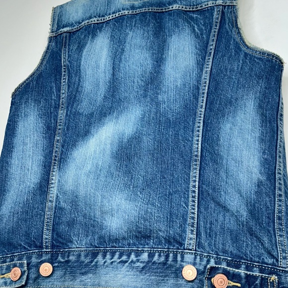[Levi’s] Classic Denim Jean Sleeveless Vest - Small - Picture 7 of 8